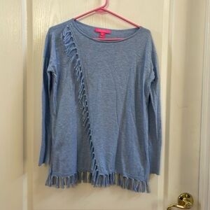 Lilly Pulitzer Emberly Sweater Heathered Blue Peri Size Small